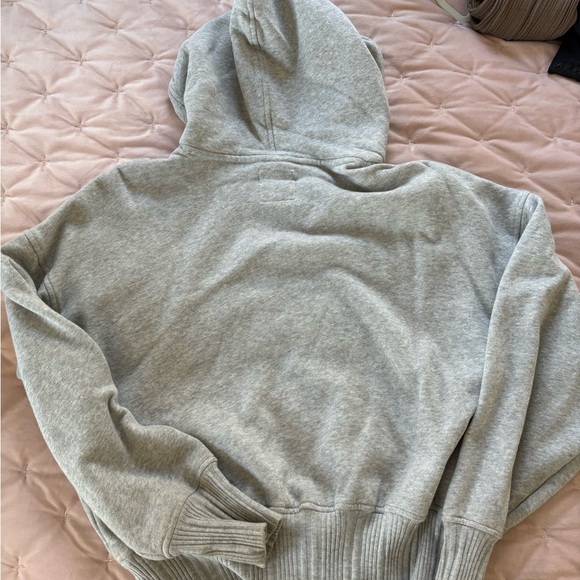Aerie Gray Hoodie Sweater - Picture 2 of 2